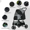 Poussette pour animaux de compagnie PawHut avec protection Voir les images du produit 7