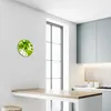 Glasuhr Wanduhr Küchenuhr Echt-Glas 30fi cm Blätter grün Produktbild-Vorschau 5