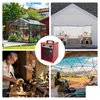 Collage of four scenes: a greenhouse, a tent with tables, a woodworker, and a geodesic dome interior. Produktbild-Vorschau