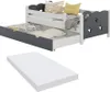 A children's bed with a pull-out drawer and a separate mattress shown. Anteprima dell’immagine prodotto