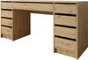 A wooden desk with multiple drawers against a white background. Produktbild-Vorschau