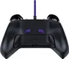 A black gaming controller with purple accents and a purple braided cable. Náhľad obrázku produktu
