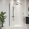 Duschwand Florida 60 x 200cm Glas Duschabtrennung Schwarz - Produktbild-Vorschau 1