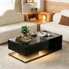 MODFU Table Basse 105x55x32,5 cm - Design Moderne avec LED Voir les images du produit 1