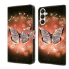 A product image showing a phone case with a butterfly and diamond pattern, displayed in an open and closed state. Produktbild-Vorschau