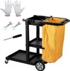 A cleaning cart with accessories on a white background. Náhľad obrázku produktu