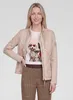 Rabe Damen Jacke Beige Größe 44 Regular Fit mit Stehkragen Produktbild-Vorschau 3