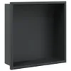 The Living Store Duschnische Mattschwarz 32x32x9 cm Produktbild-Vorschau 3