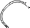 Two silver flexible hoses with connectors on a white background. Podgląd zdjęcia produktu