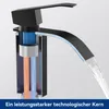 Wasserfall Waschtischarmatur, 304 Edelstahl Schwarz, Produktbild-Vorschau 10