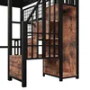 Hochbett 90x200cm mit Kleiderschrank, Leiter, Kleiderstange Produktbild-Vorschau 9