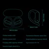 Diagrams and specifications for a pair of wireless headphones. Produktbild-Vorschau