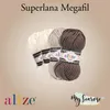5 x ALIZE Superlana Megafil 55 White mit Label Produktbild-Vorschau 3