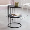 Tavolino KOBU, 2 livelli, Ø 36 cm, rotondo oro Anteprima dell’immagine prodotto 9