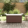 vidaXL Gartenbank mit Kissen Braun 116x46x57 cm Poly Rattan Produktbild-Vorschau 3