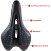 Selle de vélo ergonomique Noir Bleu Antidérapant Gel Voir les images du produit 5