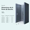 doporro Porte de douche transparent 85cm autolevante Voir les images du produit 8