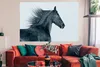 MuchoWow® Poster Pferd - Friese - Wind 180x120 cm - Produktbild-Vorschau 2