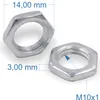 Sechskantmutter M10x1 (Feingewinde) - niedrige Form, galv. Produktbild-Vorschau 2