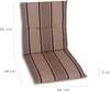 A chair cushion with dimensions indicated by measurement lines and text. Produktbild-Vorschau