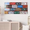 DEQORI Glasbild Echtglas 100x50 cm 'Kennzeichen-Mosaik' Produktbild-Vorschau 4