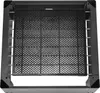 A black metal frame with a perforated grid on top, presented against a white background. Produktbild-Vorschau