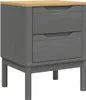 vidaXL Comodino grigio 45x39x57 cm in legno di pino Anteprima dell’immagine prodotto 2