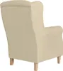 Max Winzer Ohrenbackensessel Lorris - Flachgewebe beige - Produktbild-Vorschau 5