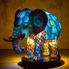 Elefant Lampe, Elefantlampe Mosaik, Nachttischlampe, USB Produktbild-Vorschau 1