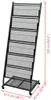 vidaXL Zeitschriftenständer 47,5×43×133 cm Schwarz A4 Produktbild-Vorschau 4