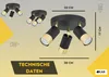 KAR-LIGHTING Deckenstrahler 3-flammig Schwarz/Gold, Metall Produktbild-Vorschau 3