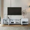MODFU Mobiletto TV moderno basso con LED e lucido, Anteprima dell’immagine prodotto 2