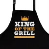 Męski fartuch kucharski "King of the Grill" z mieszanki Podgląd zdjęcia produktu 2