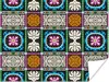 MuchoWow® Poster Muster - Ornament - Abstrakt - Blau - Rosa Produktbild-Vorschau 1