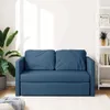 vidaXL Bodensofa mit Schlaffunktion Blau 112x174x55 cm Produktbild-Vorschau 3
