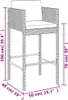 7-tlg. Gartenbar-Set mit Kissen Braun Poly Rattan Produktbild-Vorschau 7