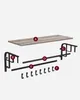 VASAGLE Wandregal mit 5 Haken, Kleiderständer, Länge 60 cm, Produktbild-Vorschau 9