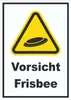 Vorsicht Frisbee Schild A2 (420x594mm) Produktbild-Vorschau 1