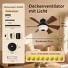 E27 Deckenventilator mit Beleuchtung Fernbedienung, Leise Produktbild-Vorschau 4