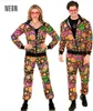 80er Jahre Hippie Trainingsanzug Gr. S-XXL – Uni - Peace XL Produktbild-Vorschau 3
