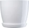 KADAX "Turi" kvetináč, kvetináč s podšálkou, 14 cm, biely Náhľad obrázku produktu 1