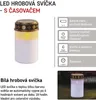 LED hřbitovní svíčka, 12,5 cm, 2x C, venkovní i vnitřní, vintage, časovač Náhľad obrázku produktu