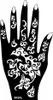 Henna Tattoo Schablone für die Linke Hand Produktbild-Vorschau 1