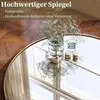 Runder Wandspiegel 40.8 cm Aluminiumrahmen Gold Bad Produktbild-Vorschau 3