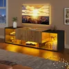 Mobile TV Merax con illuminazione LED e 2 cassetti, mobile Anteprima dell’immagine prodotto 1