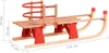 vidaXL Slitta pieghevole con schienale 119 cm legno Anteprima dell’immagine prodotto 7