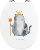Mr. & Mrs. Panda WC Brille Katze König - Weiß - Geschenk, Produktbild-Vorschau 1