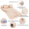 An inflatable car mattress with various features highlighted by text and close-up images. Produktbild-Vorschau