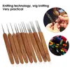 9Pcs Dreadlock Häkeln Haken Set Einzel Doppel 3 Bambus Produktbild-Vorschau 9