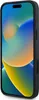 A black iPhone case with a colorful wallpaper on the screen is shown from a side angle. Podgląd zdjęcia produktu